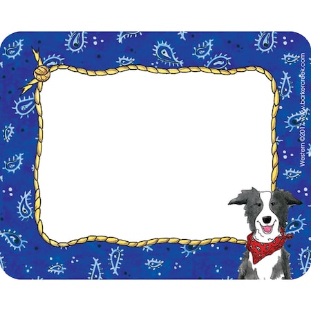 Barker Creek Western Name Tags/Self-Adhesive Labels, 45/Pack 1504